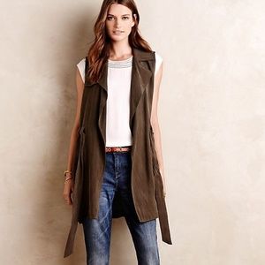 Anthropologie Elevenses Draped Trench Vest